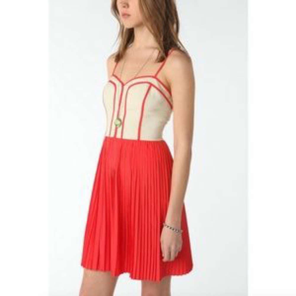 Coincidence and Chance Pleated Mini Dress